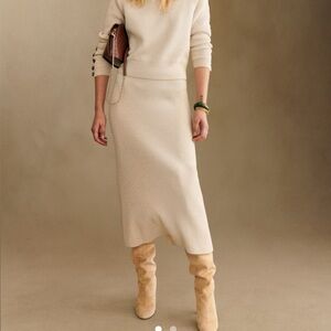 NWT Sézane Naelle skirt, Natural, L